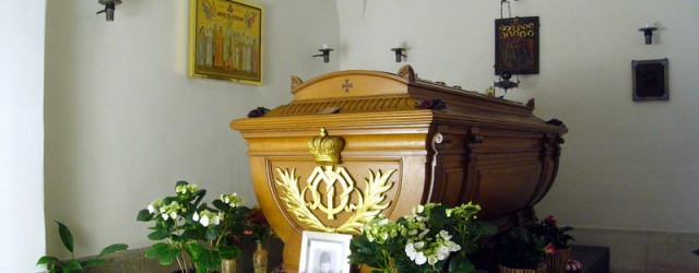 The coffin of empress Dagmar, married to tsar Alexander III in the cathedral of Roskilde.