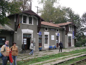 Railway station Cacica in Romania